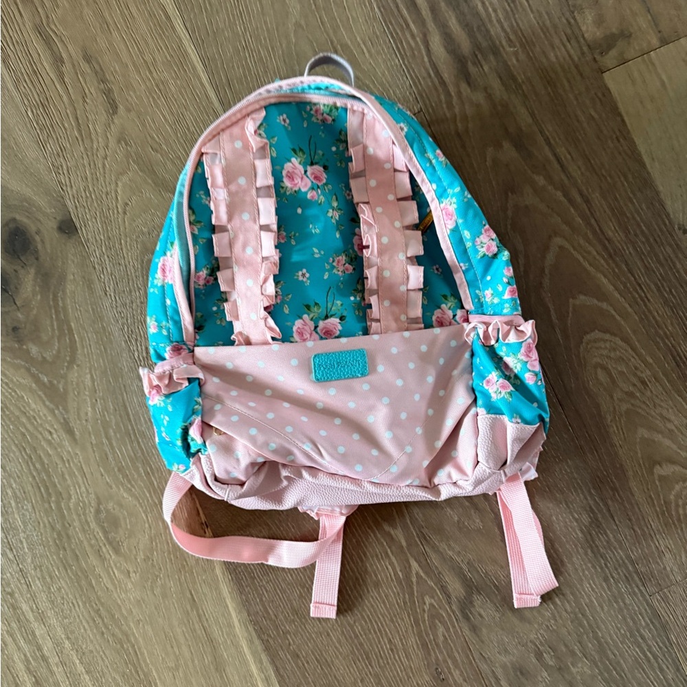Posh Peanut Pink and Blue Floral Kids Bag